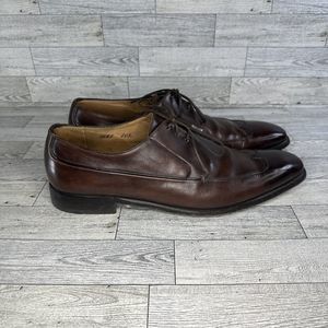 Silvano Sassetti Wingtip Dress Shoes Men’s Size 10.5 Brown Leather Made in Italy